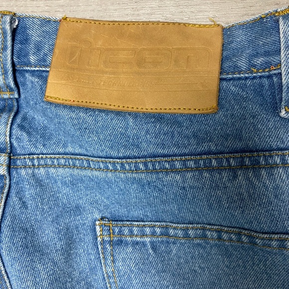 Vtg ICON Barrier Motorcycle Jeans, lined, with ARAMID reinforced knees Sz 38 - Picture 10 of 14